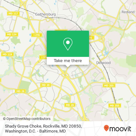 Shady Grove Choke, Rockville, MD 20850 map