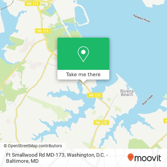 Mapa de Ft Smallwood Rd MD-173