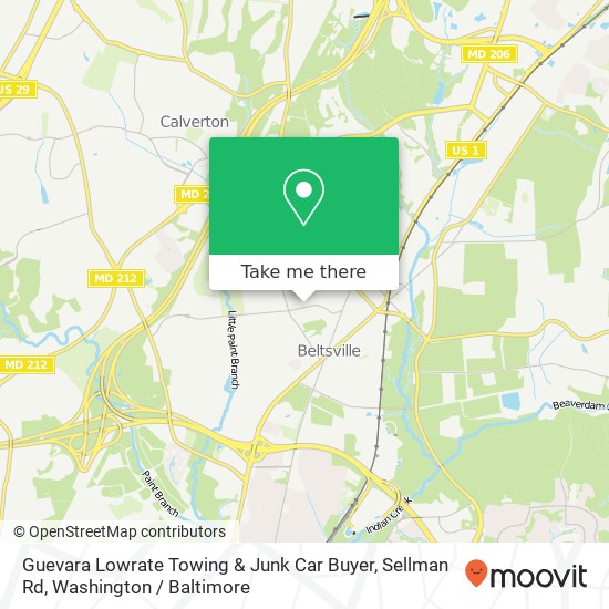 Mapa de Guevara Lowrate Towing & Junk Car Buyer, Sellman Rd