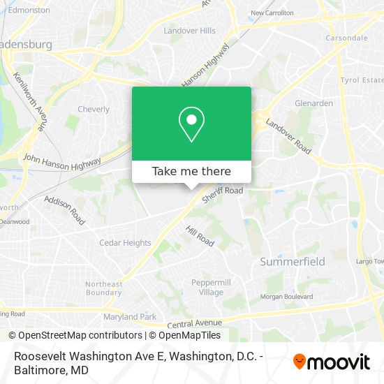 Mapa de Roosevelt Washington Ave E