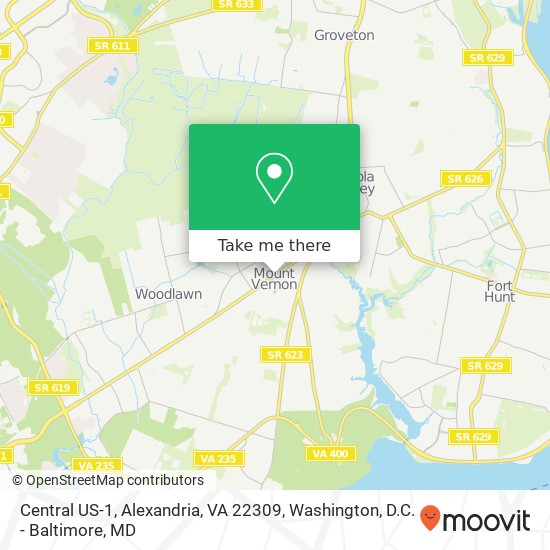 Central US-1, Alexandria, VA 22309 map