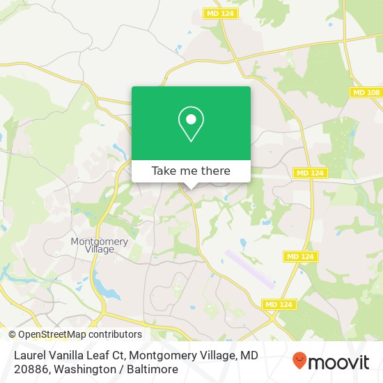 Mapa de Laurel Vanilla Leaf Ct, Montgomery Village, MD 20886