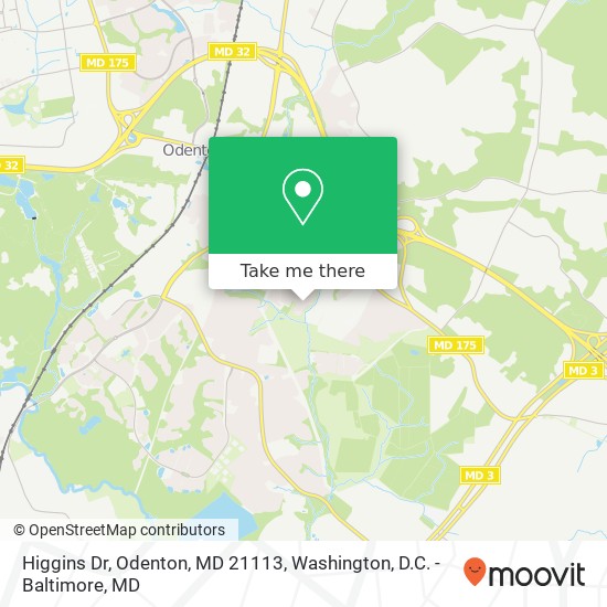 Higgins Dr, Odenton, MD 21113 map