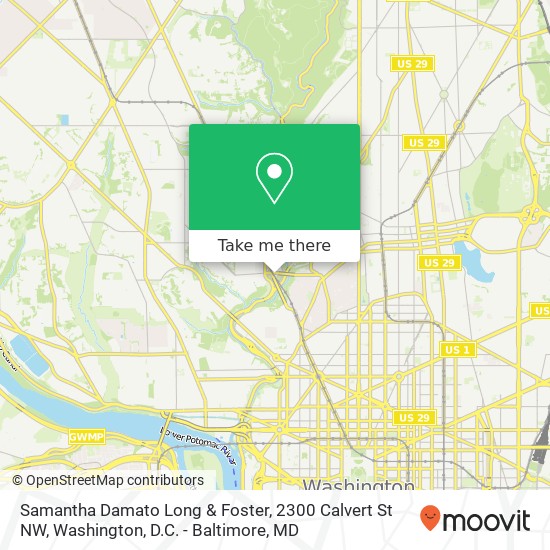 Samantha Damato Long & Foster, 2300 Calvert St NW map