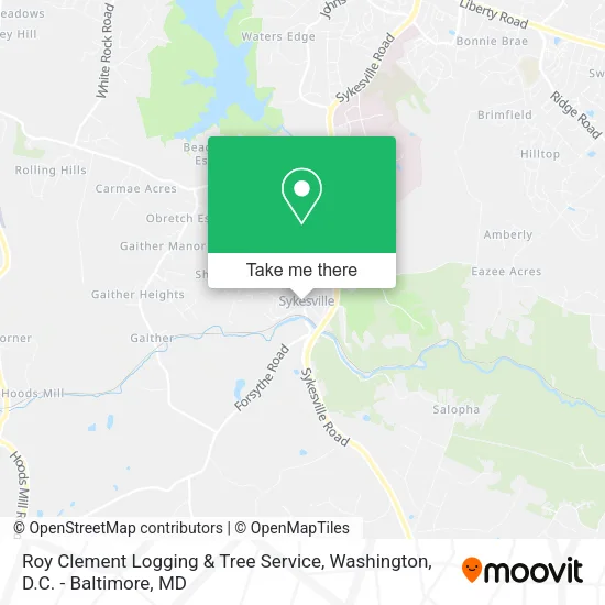 Roy Clement Logging & Tree Service map