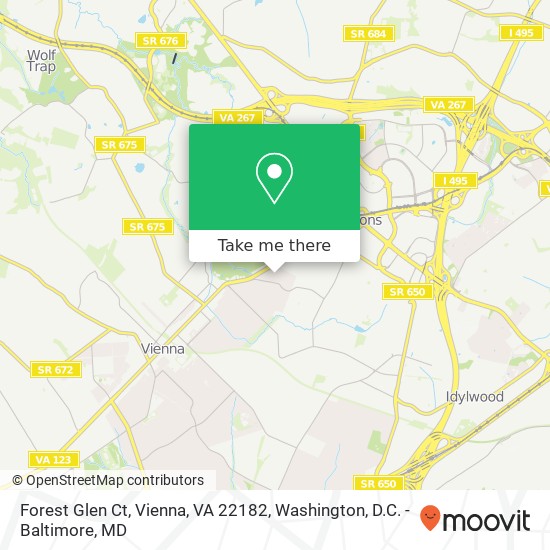 Mapa de Forest Glen Ct, Vienna, VA 22182