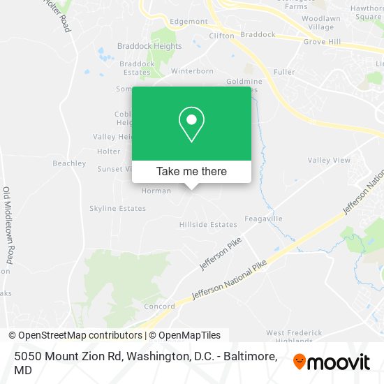 5050 Mount Zion Rd, Frederick, MD 21703 map