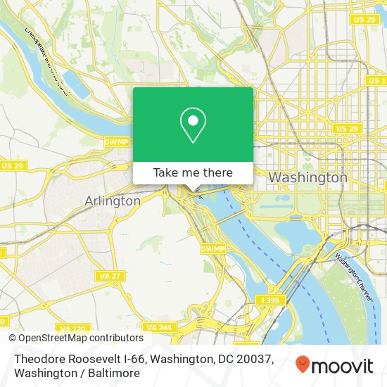 Theodore Roosevelt I-66, Washington, DC 20037 map