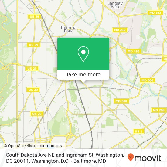 South Dakota Ave NE and Ingraham St, Washington, DC 20011 map
