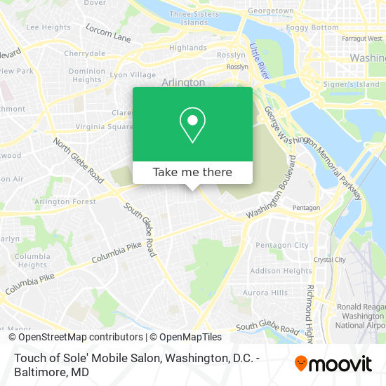 Mapa de Touch of Sole' Mobile Salon