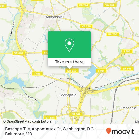 Mapa de Bascope Tile, Appomattox Ct