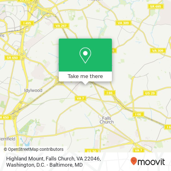 Highland Mount, Falls Church, VA 22046 map