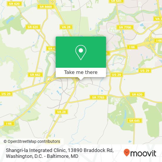 Mapa de Shangri-la Integrated Clinic, 13890 Braddock Rd