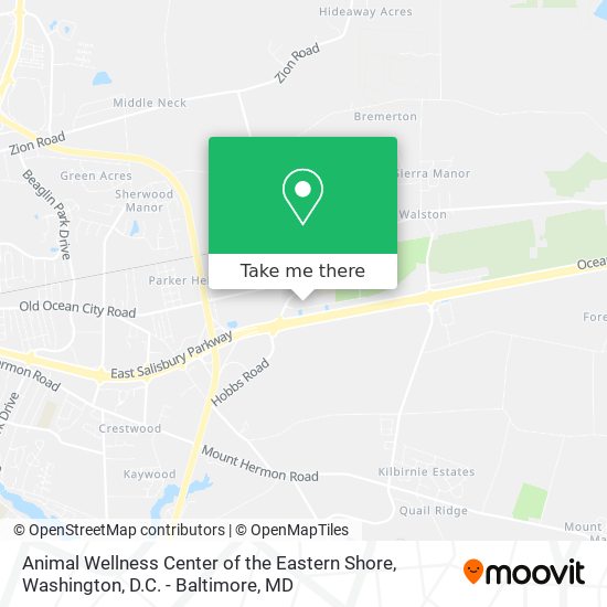 Animal Wellness Center of the Eastern Shore map