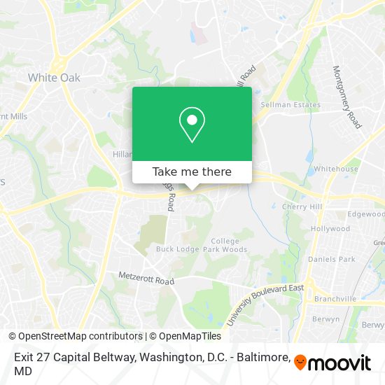 Exit 27 Capital Beltway map