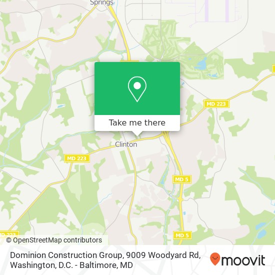 Mapa de Dominion Construction Group, 9009 Woodyard Rd