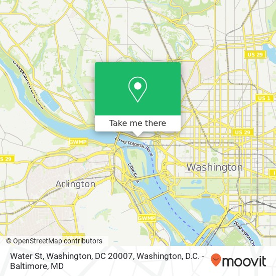 Water St, Washington, DC 20007 map