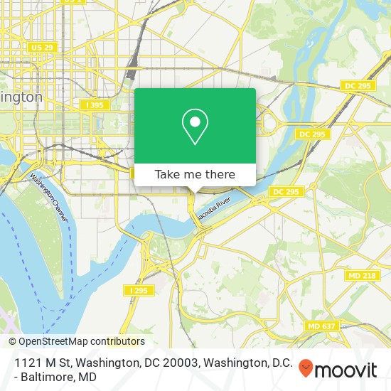 Mapa de 1121 M St, Washington, DC 20003