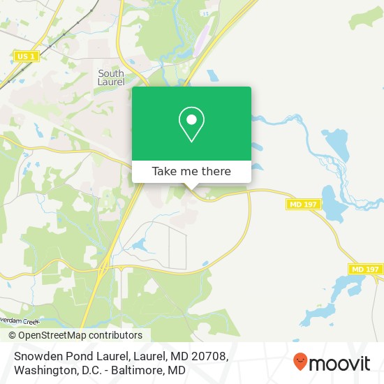 Mapa de Snowden Pond Laurel, Laurel, MD 20708