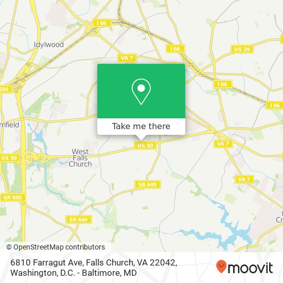 6810 Farragut Ave, Falls Church, VA 22042 map
