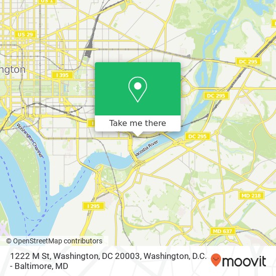 Mapa de 1222 M St, Washington, DC 20003