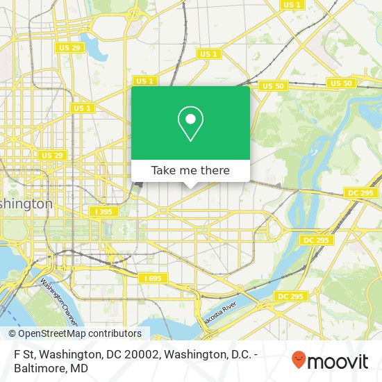 F St, Washington, DC 20002 map