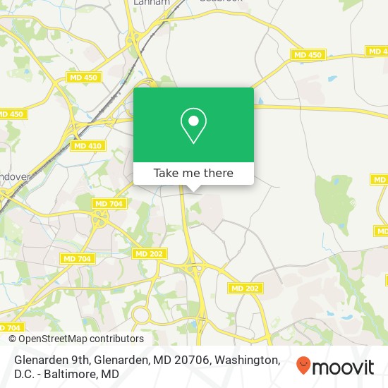 Mapa de Glenarden 9th, Glenarden, MD 20706