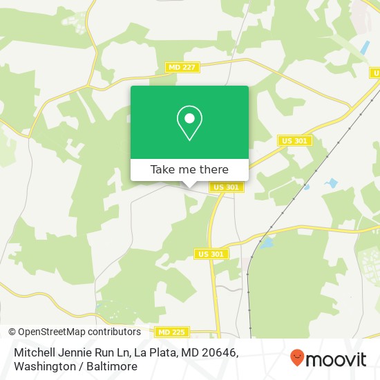 Mapa de Mitchell Jennie Run Ln, La Plata, MD 20646