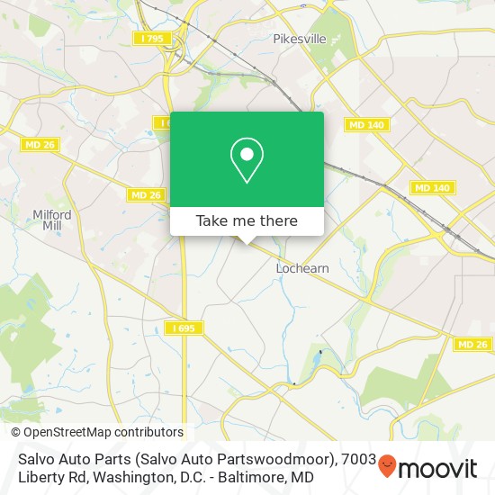 Mapa de Salvo Auto Parts (Salvo Auto Partswoodmoor), 7003 Liberty Rd