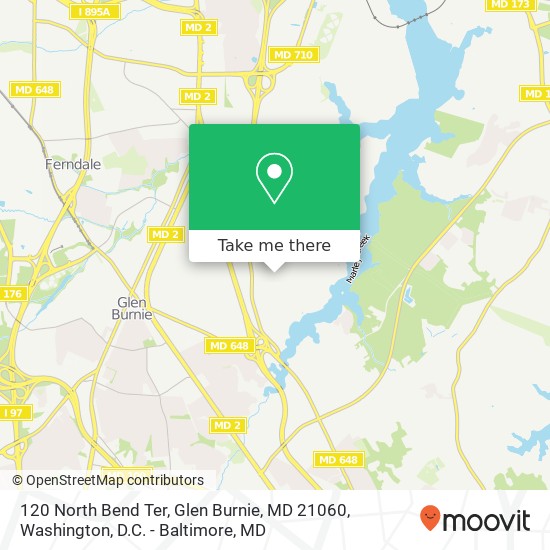 Mapa de 120 North Bend Ter, Glen Burnie, MD 21060