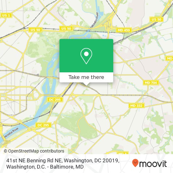 Mapa de 41st NE Benning Rd NE, Washington, DC 20019