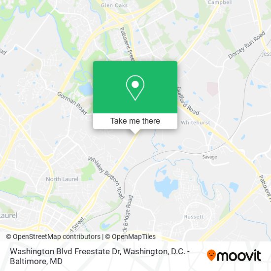 Washington Blvd Freestate Dr map