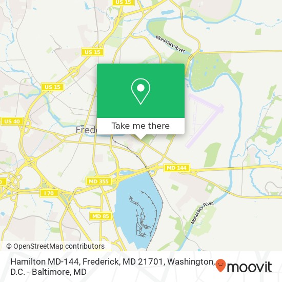 Mapa de Hamilton MD-144, Frederick, MD 21701