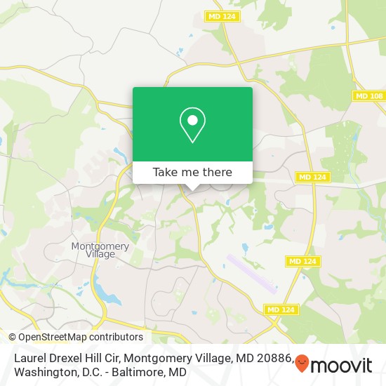 Mapa de Laurel Drexel Hill Cir, Montgomery Village, MD 20886