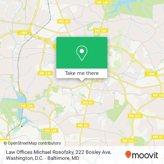 Mapa de Law Offices Michael Rosofsky, 222 Bosley Ave