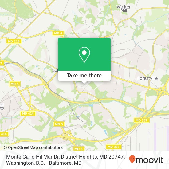 Monte Carlo Hil Mar Dr, District Heights, MD 20747 map