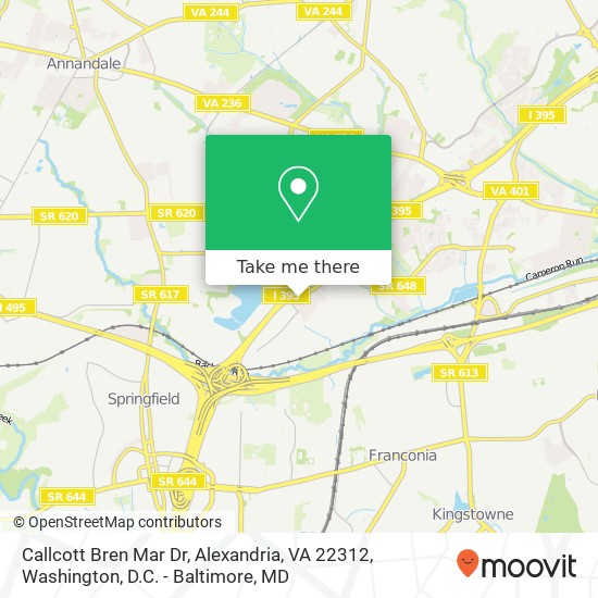 Mapa de Callcott Bren Mar Dr, Alexandria, VA 22312