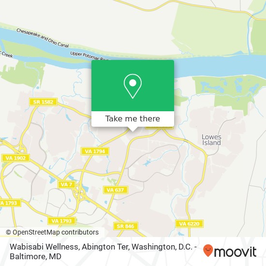 Mapa de Wabisabi Wellness, Abington Ter