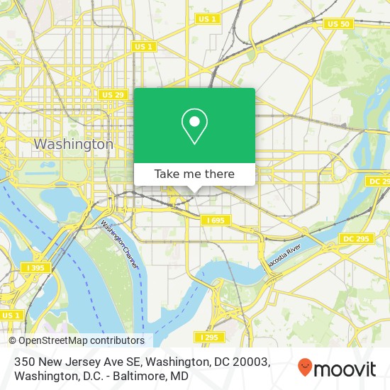 Mapa de 350 New Jersey Ave SE, Washington, DC 20003