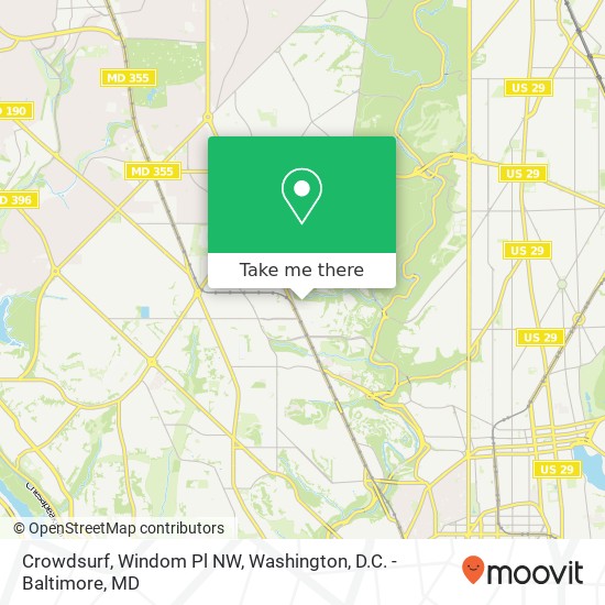 Mapa de Crowdsurf, Windom Pl NW