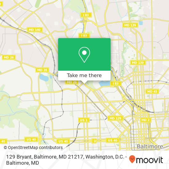 129 Bryant, Baltimore, MD 21217 map