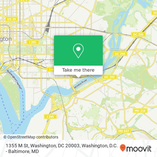 Mapa de 1355 M St, Washington, DC 20003