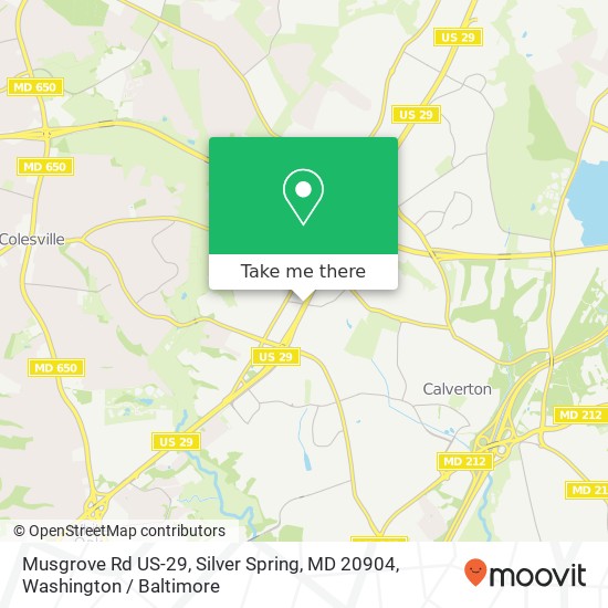 Musgrove Rd US-29, Silver Spring, MD 20904 map