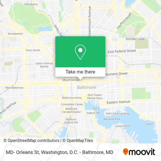 MD- Orleans St map