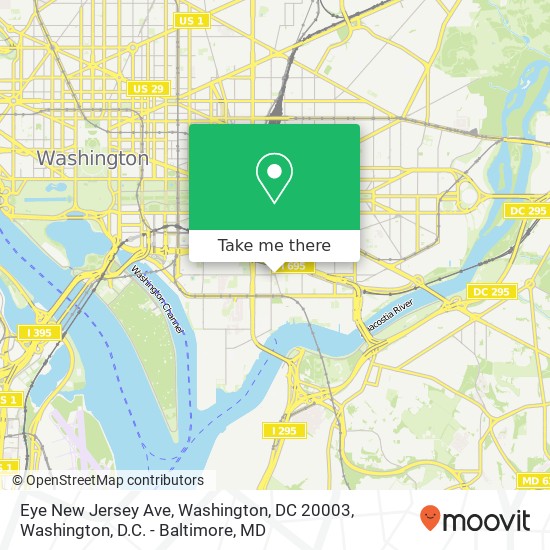 Mapa de Eye New Jersey Ave, Washington, DC 20003