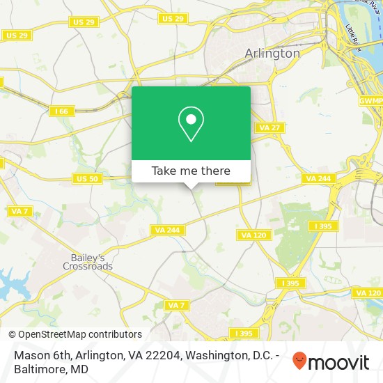 Mason 6th, Arlington, VA 22204 map