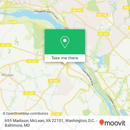 695 Madison, McLean, VA 22101 map