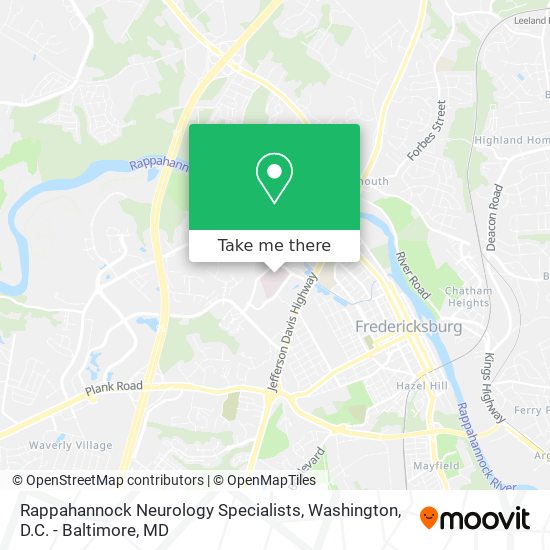 Rappahannock Neurology Specialists map