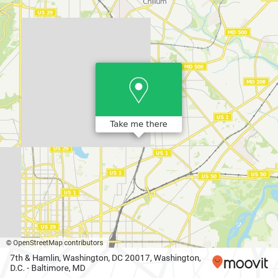 7th & Hamlin, Washington, DC 20017 map