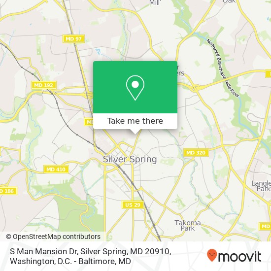 S Man Mansion Dr, Silver Spring, MD 20910 map